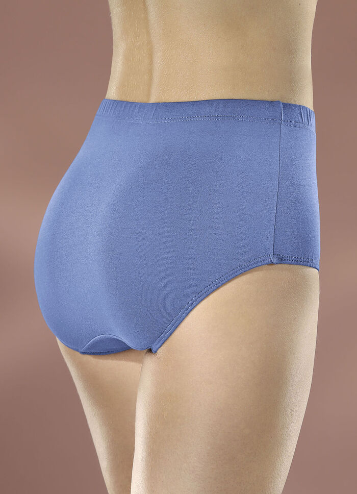 F&uuml;nferpack Slips mit Gummizug 3X AZURBLAU, 2X WEISS