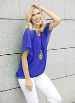 Poncho-Tunika mit eingearbeitetem Top ROYALBLAU