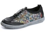 Gemini Sneaker aus teilweise floral bedrucktem Rindleder 