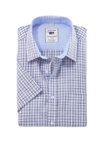 Kariertes "Milano Italy"-Hemd in 4 Farben HELLGRAU KARIERT