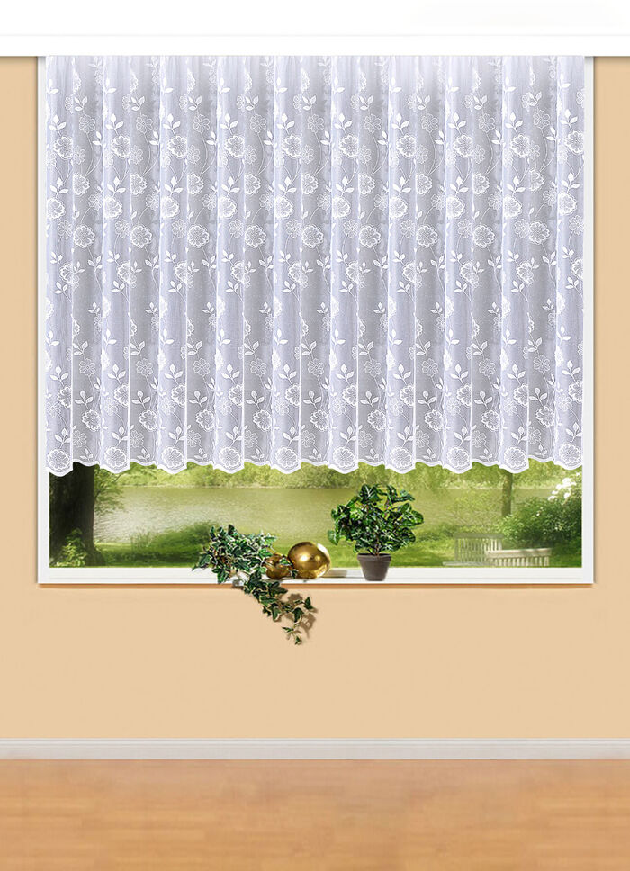 Blumenfenster-Store mit Universalschienenband 