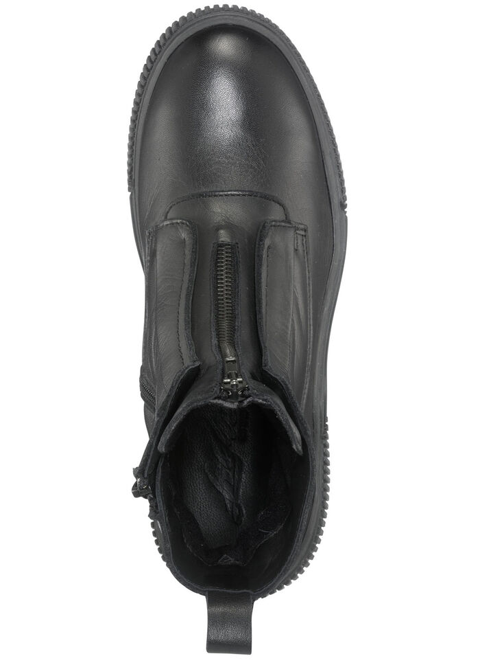 Libelle Bootie aus Nappaleder mit Zier-Reißverschluss SCHWARZ