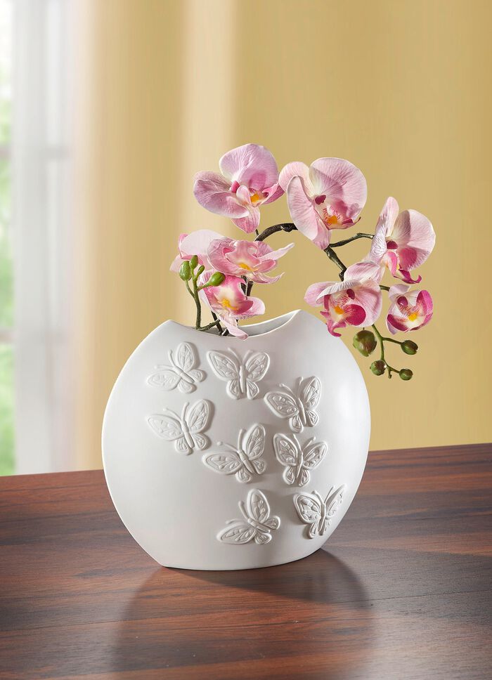 Vase Papillon mit Relief-Schmetterlingsmotiv 