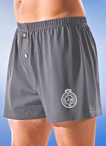 Viererpack Boxershorts, uni mit Druckmotiv 