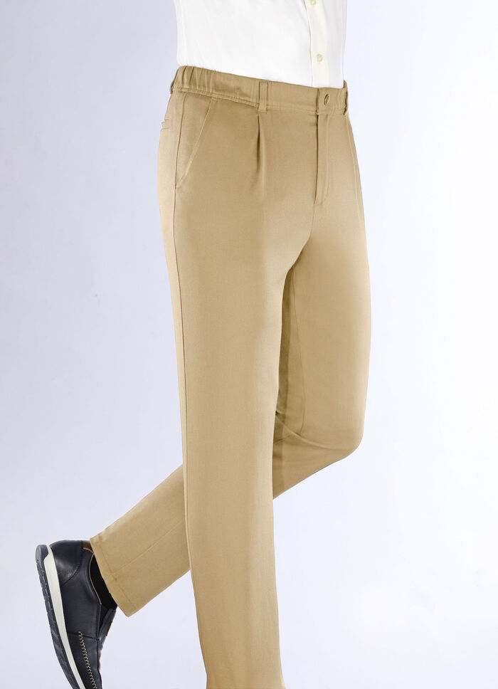 Hose von "Klaus Modelle" mit Gummibund in 3 Farben CAMEL
