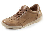 Andrea Conti, bequeme Damen-Sneaker, Weite G, mit herausnehmbarem Fu&szlig;bett COGNAC