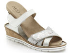 Sandalette mit Klettspangen WEISS-HELLGRAU