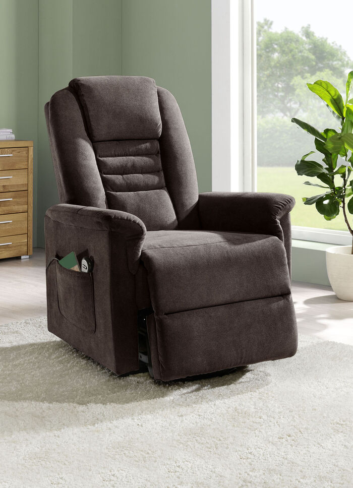 TV-Sessel mit Motor und Aufstehhilfe DUNKELBRAUN