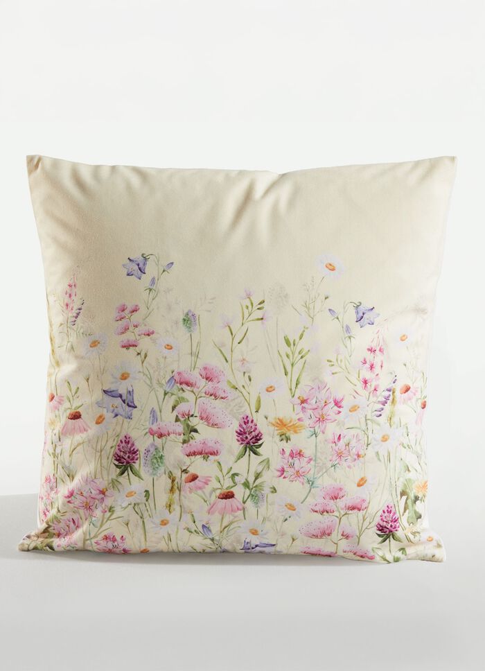 Floraler Kissenbezug mit Rei&szlig;verschluss 