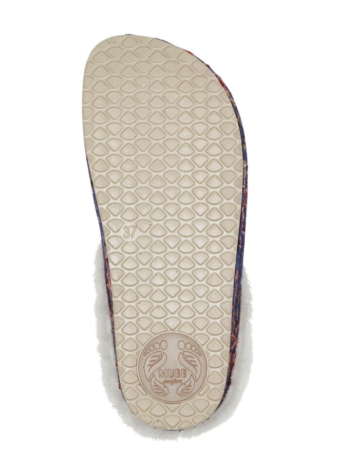 Mubb Wollfilz-Pantoffel mit bunter Bl&uuml;ten-Stickerei 