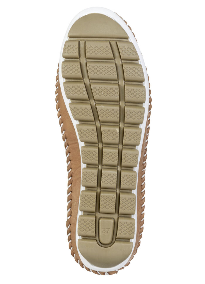 Gemini, sommerlicher Damen-Sabot, Weite G, mit herausnehmbarem Fußbett COGNAC