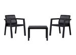 3-teiliges Balkon-Set  ANTHRAZIT