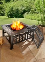 Feuerstelle mit Gitterdeckel 