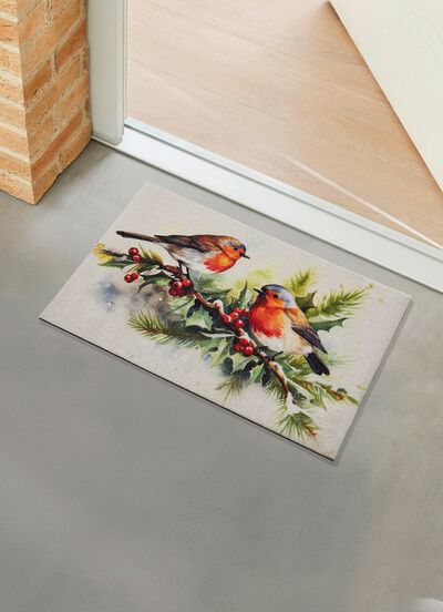 Fu&szlig;matte in winterlicher Optik 