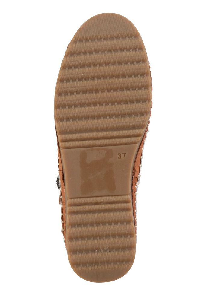 Gemini Slipper aus Nappaleder WEISS-CAMEL