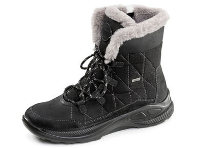 Gefütterte Damen-Boots, Winterschuhe, Weite H, mit Reißverschluss 
