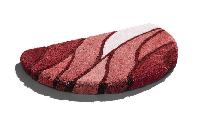 Kleine Wolke Badgarnitur in Table Tuft Qualit&auml;t BEERE