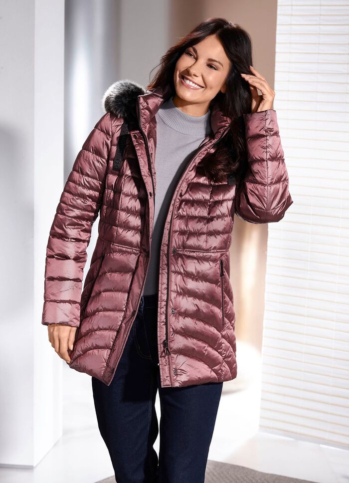 Jacke mit abnehmbarer Kapuze MAUVE