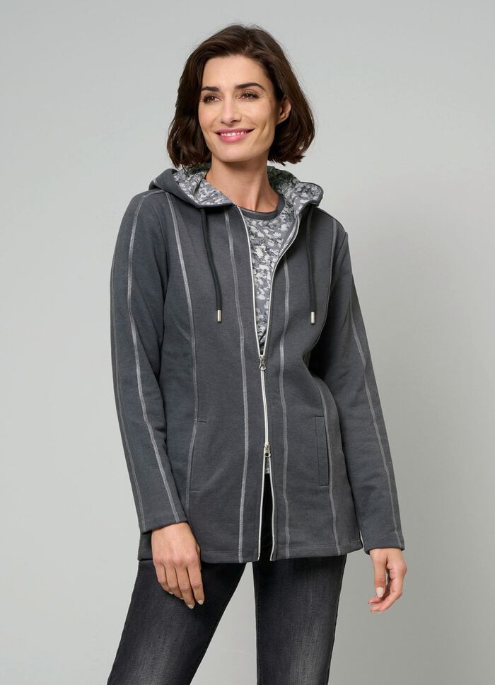 Sweatjacke mit seitlichen Eingrifftaschen 