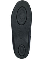 ELENA EDEN Hausschuh mit echtem Lammfellfutter MARINE-HELLGRAU