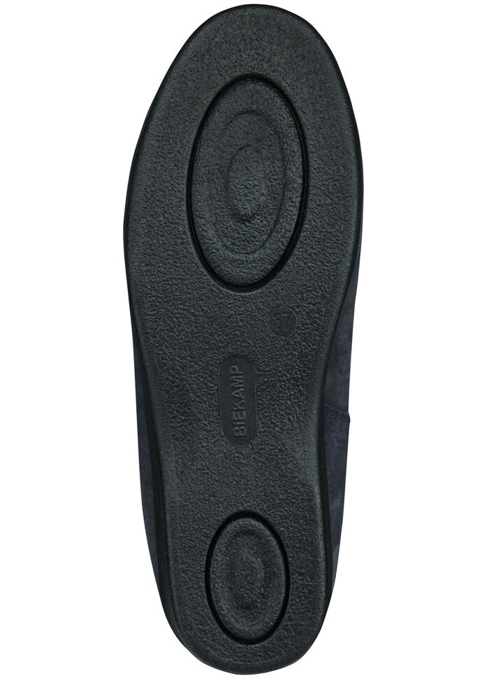 ELENA EDEN Hausschuh mit echtem Lammfellfutter MARINE-HELLGRAU