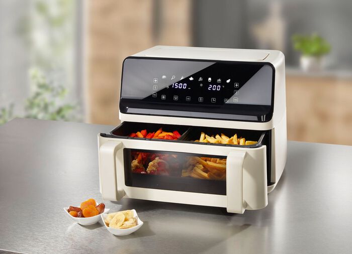 Digitale Hei&szlig;luftfritteuse mit Touchdisplay 