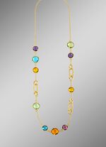 Farbenfrohe Eleganz: Halskette mit Quarzen 