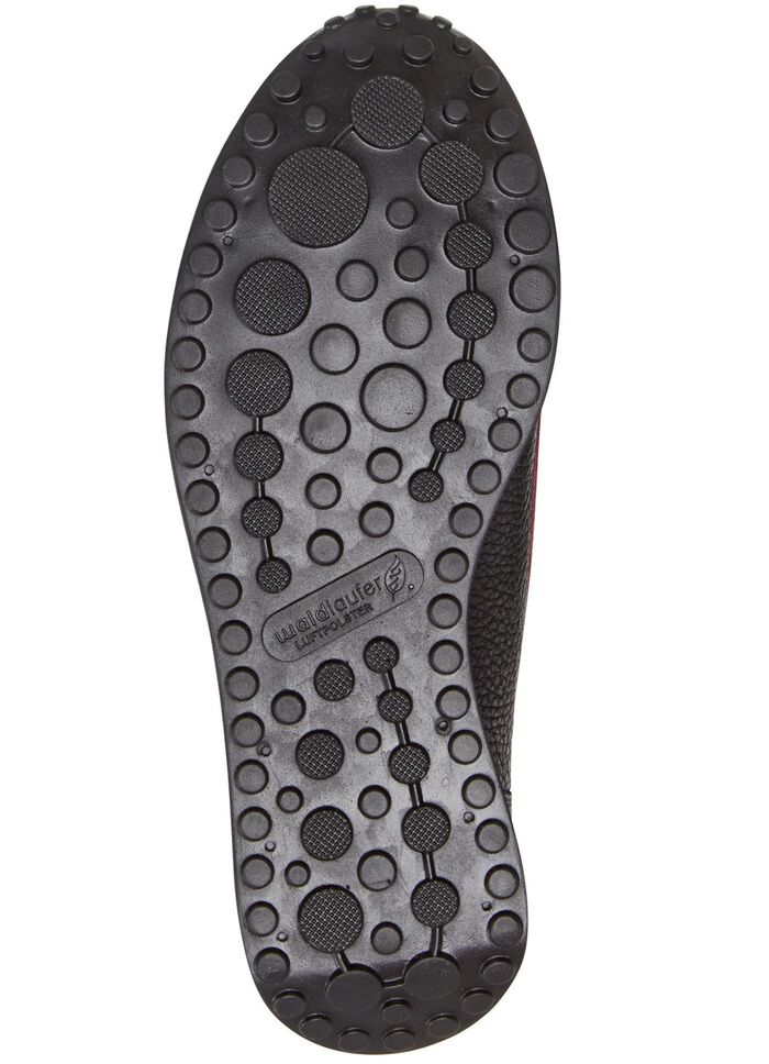 Waldl&auml;ufer Mokassin-Slipper aus edlem, weichem Hirsch-Nappaleder SCHWARZ-MULTI