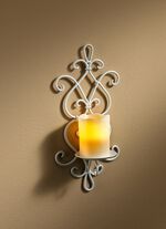 Wandkerzenhalter mit  LEDKerzen 