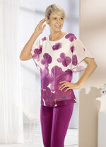 Shirt mit Chiffon-Überwurf 