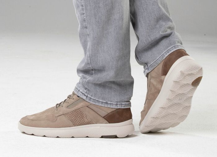 Waldl&auml;ufer Schn&uuml;rschuh mit Zierperforation SAND-BRAUN-JEANS