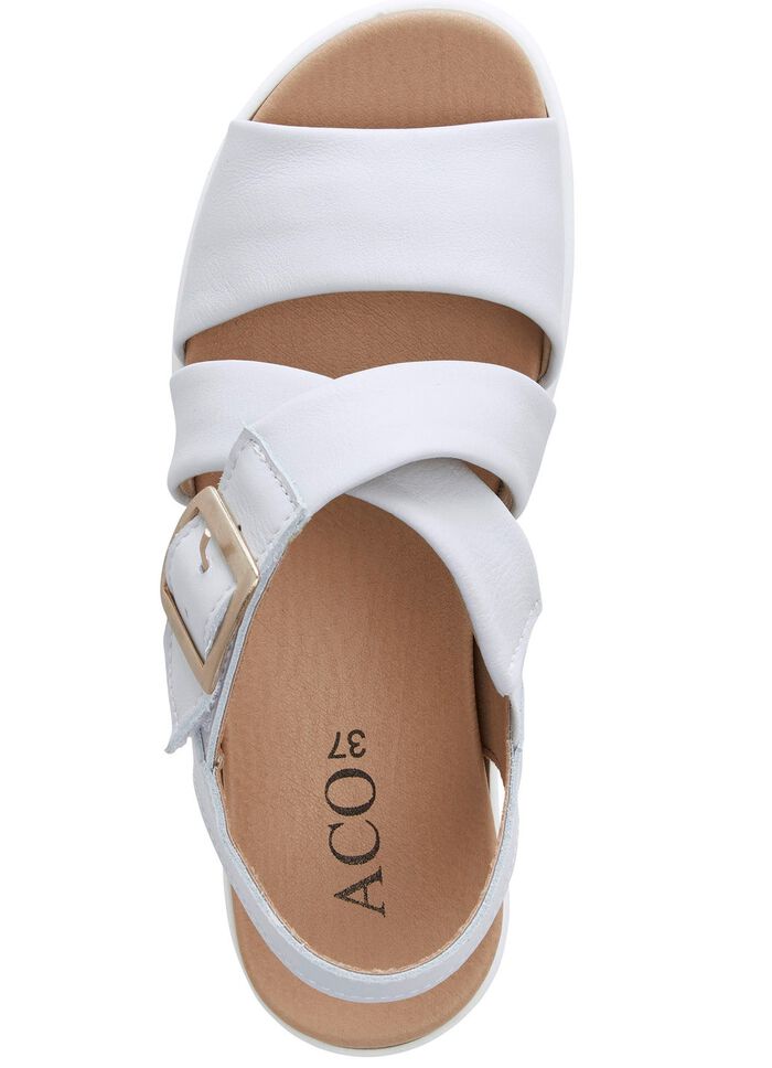 ELENA EDEN Sandale aus Nappaleder EISGRAU