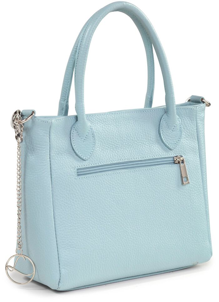 Laurina Tasche aus genarbtem Kalb-Nappaleder mit Zierkette 