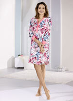 Zweierpack Nachthemden, kürzer geschnitten mit Knopfleiste  