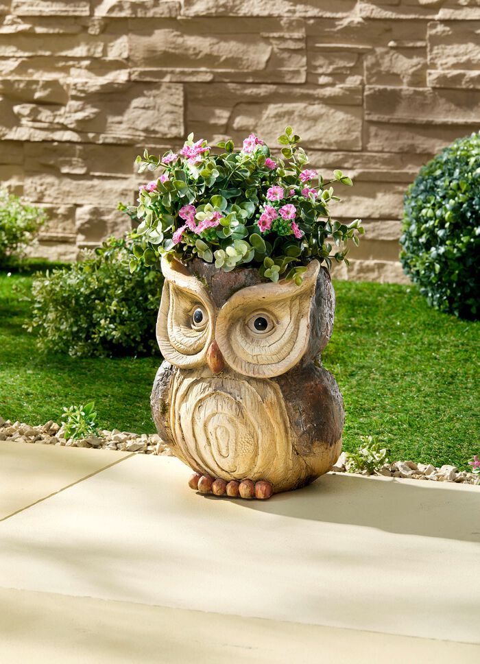 Pflanztopf Eule aus Magnesia 