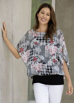 Poncho-Tunika mit eingearbeitetem Top 