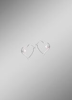 Herz-Creolen mit S&uuml;&szlig;wasser-Zuchtperlen 