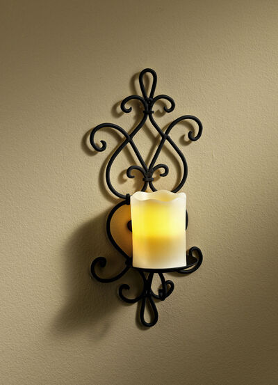 Wandkerzenhalter aus Eisen 