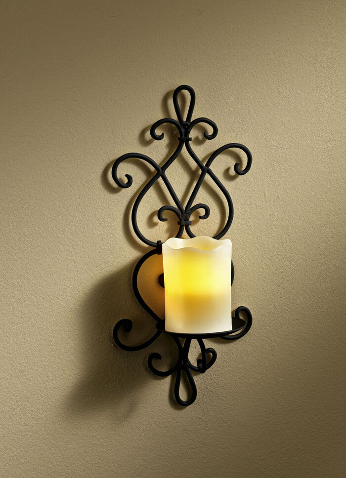 Wandkerzenhalter aus Eisen 