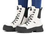 Rieker Stiefelette aus Nappaleder CREMEWEISS-SCHWARZ
