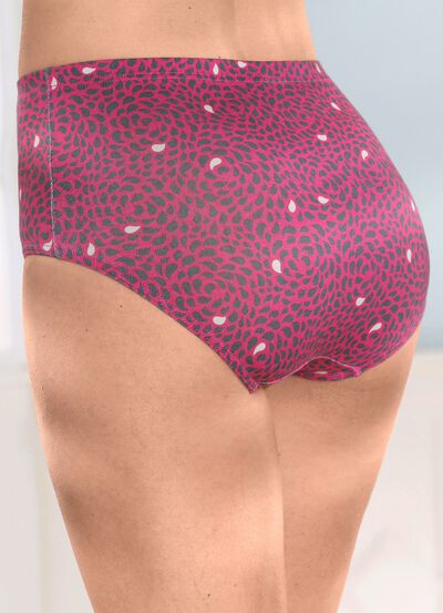 Laurina Viererpack Slips mit buntem Druckdessin 