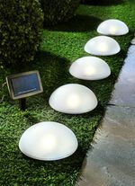 LED-Solar-Halbkugeln, 5er-Set, mit Erdspie&szlig; 
