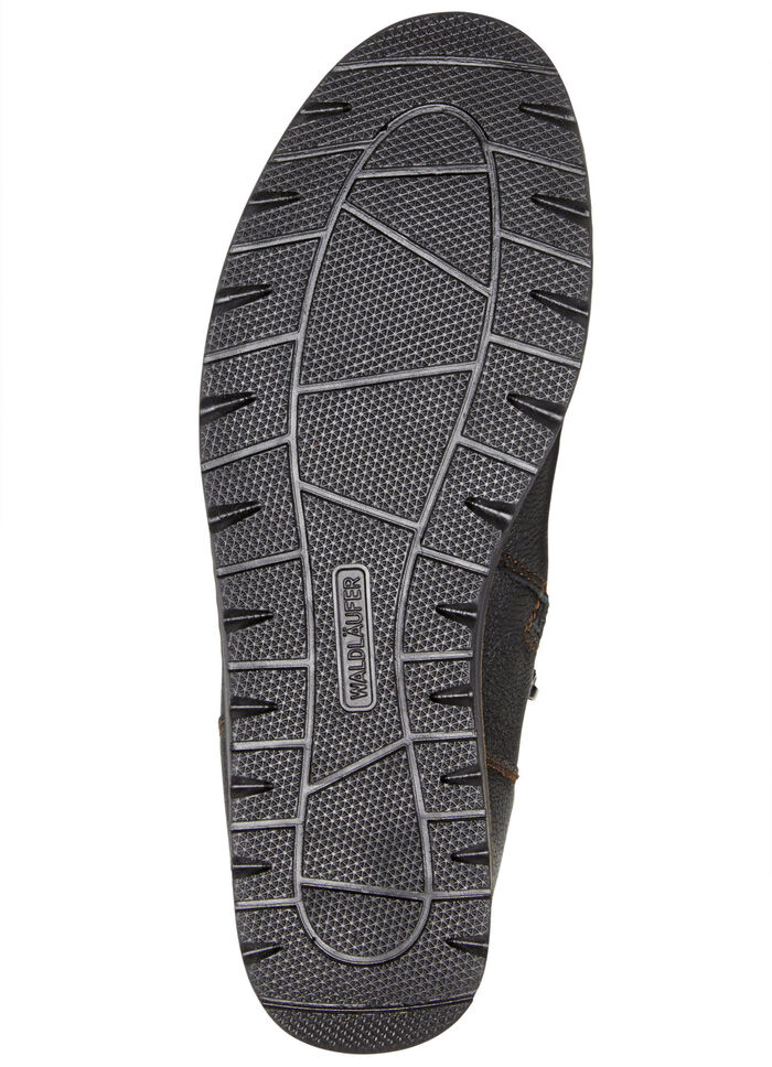 Waldläufer Schnür-Stiefelette mit Warmfutter aus reiner Baumwolle SCHWARZ