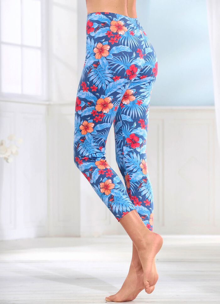 Leggings in 7/8-L&auml;nge mit h&uuml;bschem Floraldessin 