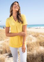 Unifarbene Shirt-Tunika 