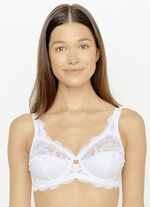 Susa B&uuml;gel-BH mit zauberhafter Elastikspitze WEISS