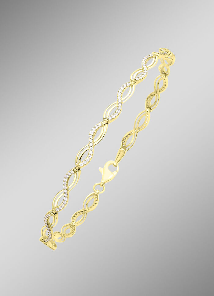 Interessantes Armband mit synth. Zirkonia 