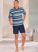 Shorty mit V-Ausschnitt und Seitentaschen 