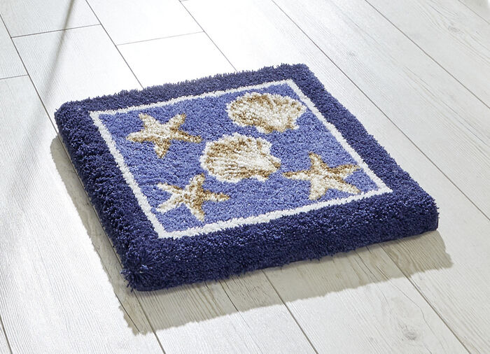 Badgarnitur von Grund mit rutschhemmender Rückseite BLAU