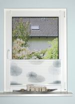 Plissee-Rollos ohne Bohren und Schrauben GRAU-STEINGRAU